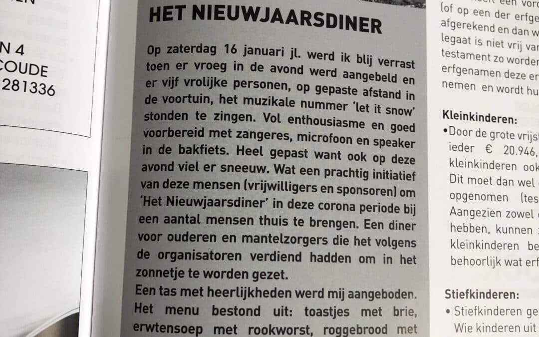 Nieuwjaarsdiner op de fiets!